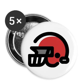 American-Football-Helm - Buttons groß 56 mm (5er Pack) - Weiß - Vorne