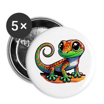 Gecko - Buttons large 2.2''/56 mm (5-pack) - white - Front