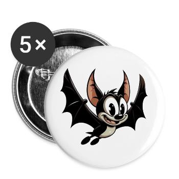 Bat - Buttons large 2.2''/56 mm (5-pack) - white - Front