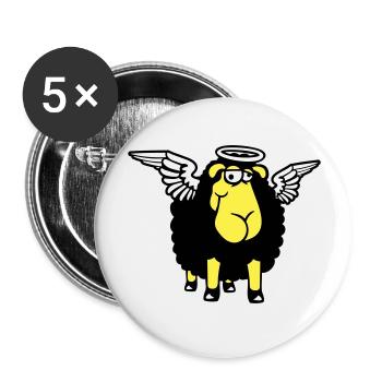 Ange Mouton Ailes Ciel Halo Saint - Lot de 5 grands badges (56 mm) - blanc - Devant