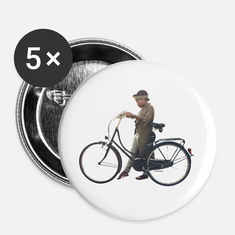 Sommertage - Buttons groß 56 mm (5er Pack) - Weiß