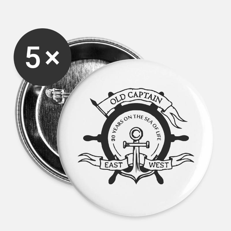30th Birthday - Buttons large 2.2''/56 mm (5-pack) - white