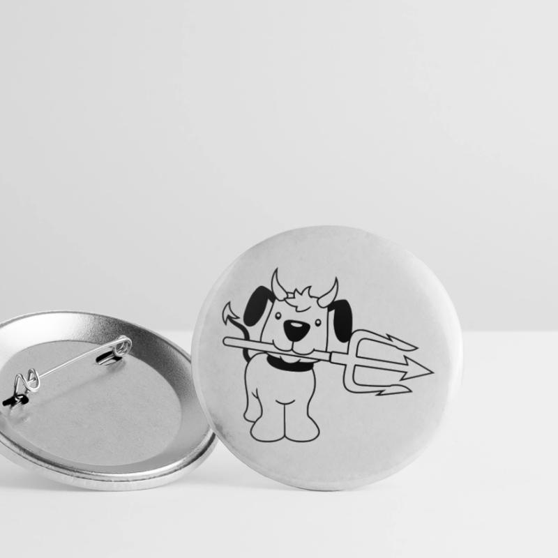 Dog Devil Satan Hell Evil Trident Horns Cool Buttons large 2.2''/56 mm (5-pack)