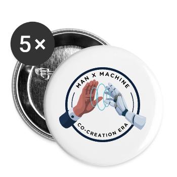 Haptic Bond: Human Robot Handshake - Buttons large 2.2''/56 mm (5-pack) - white - Front