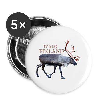 Ivalo - Buttons groß 56 mm (5er Pack) - Weiß - Vorne