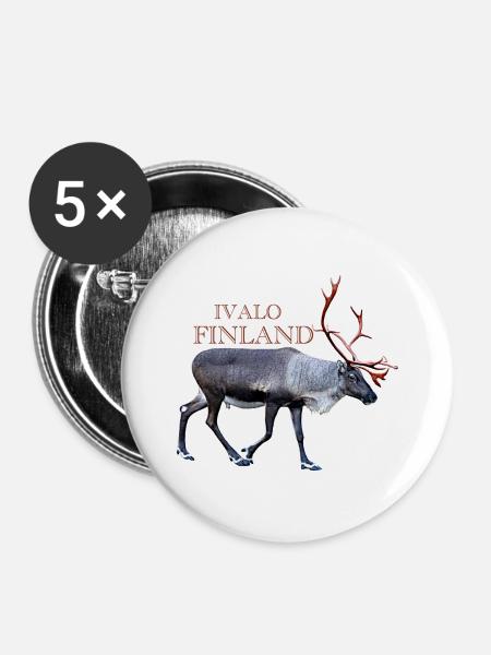 Ivalo - Buttons groß 56 mm (5er Pack) - Weiß