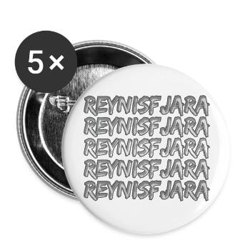 Reynisfjara - Lot de 5 grands badges (56 mm) - blanc - Devant
