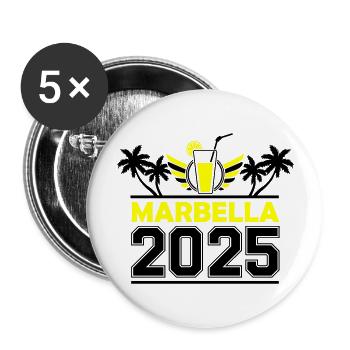 Marbella 2025 - Buttons large 2.2''/56 mm (5-pack) - white - Front