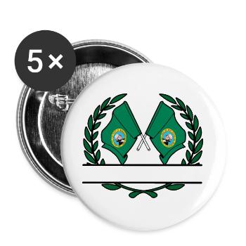 Flags USA Washington laurel wreath banner - Buttons large 2.2''/56 mm (5-pack) - white - Front