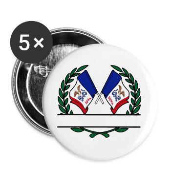 Flags USA Iowa laurel wreath banner - Buttons large 2.2''/56 mm (5-pack) - white - Front