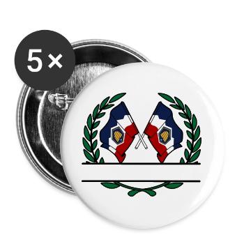 Flaggen USA Utah Lorbeerkranz Banner - Buttons groß 56 mm (5er Pack) - Weiß - Vorne