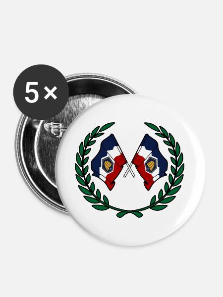 Flaggen USA Utah im Lorbeerkranz - Buttons groß 56 mm (5er Pack) - Weiß