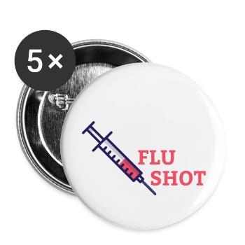 Get Your Flu Shot Caregiver Caregiving - Buttons large 2.2''/56 mm (5-pack) - white - Front