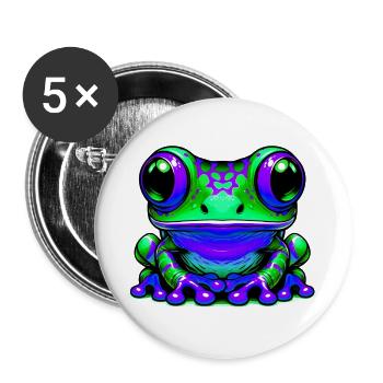 Frog - Buttons large 2.2''/56 mm (5-pack) - white - Front