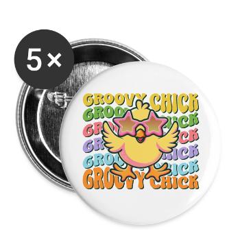 Easter Easter Bunny Easter Eve Easter Sunday Easter Egg Spring - Buttons large 2.2''/56 mm (5-pack) - white - Front