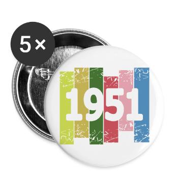 1951 - Buttons large 2.2''/56 mm (5-pack) - white - Front