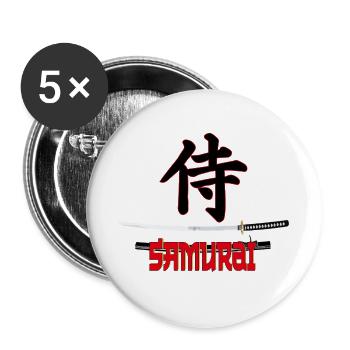 Samurai - Buttons large 2.2''/56 mm (5-pack) - white - Front