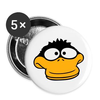 Duck looks funny goofy anxious confused comic - Buttons large 2.2''/56 mm (5-pack) - white - Front