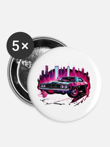 PKW03 - Buttons groß 56 mm (5er Pack) - Weiß