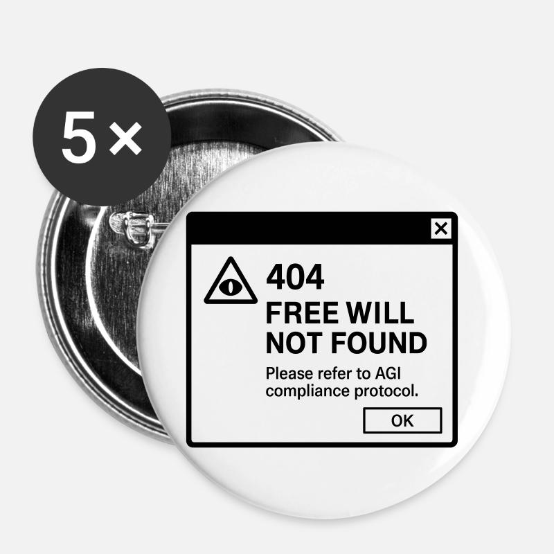 Agent of the Basilisk - Buttons large 2.2''/56 mm (5-pack) - white