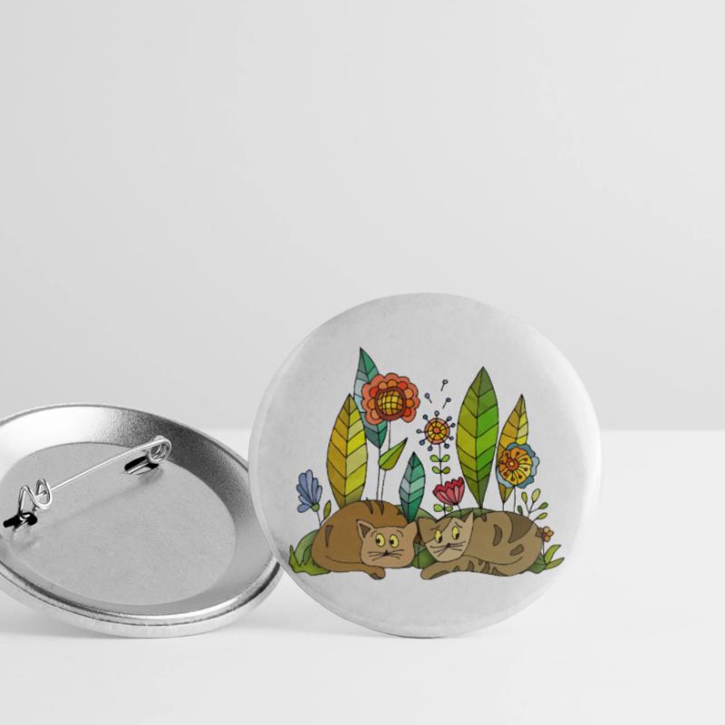 Chats Lot de 5 grands badges (56 mm)