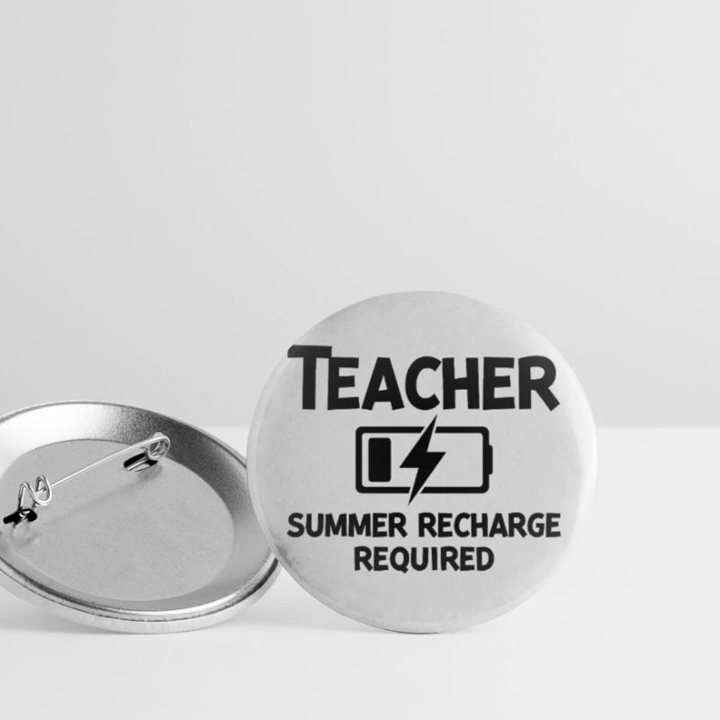 Recharge d’été pour les enseignants Lot de 5 grands badges (56 mm)