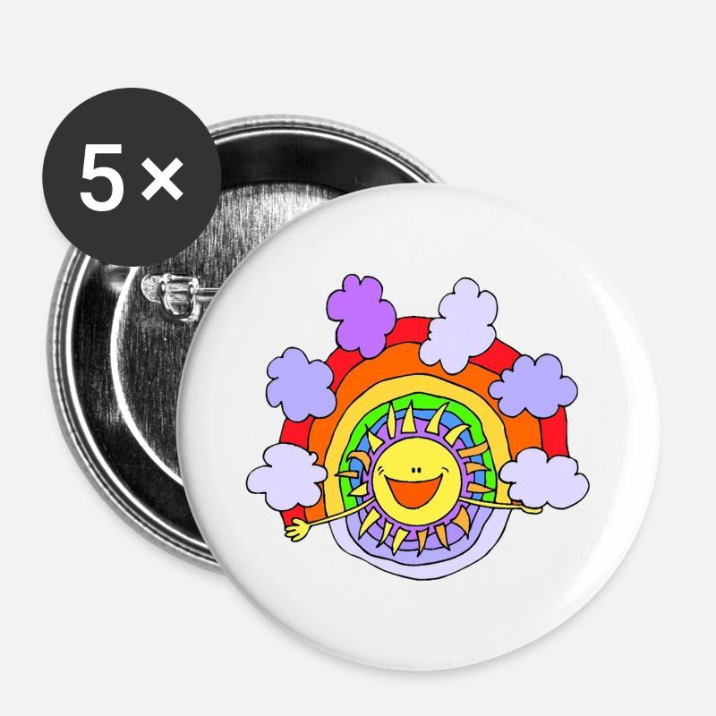 Baby Collection Summer Sun 11 - Buttons large 2.2''/56 mm (5-pack) - white