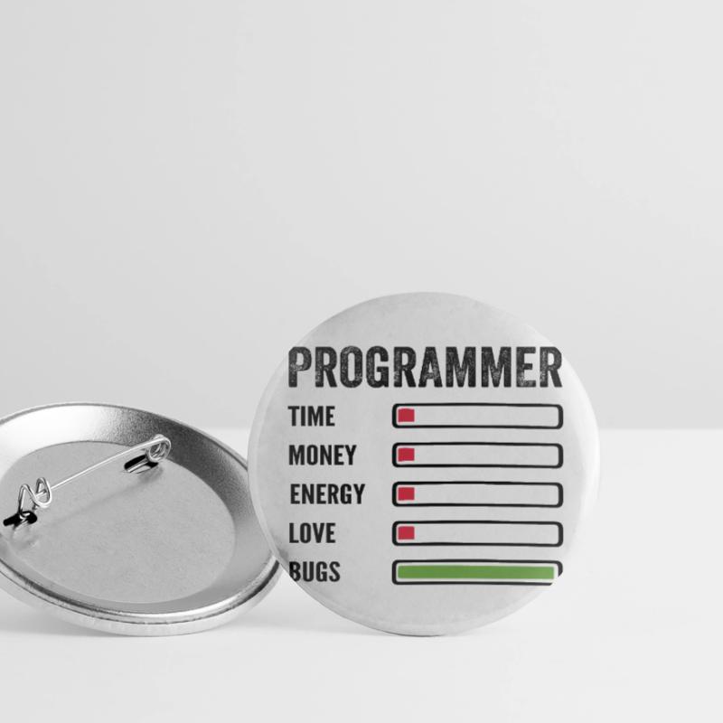 Entwickler Humor Programmierer Programmierer Programmierer Buttons groß 56 mm (5er Pack)