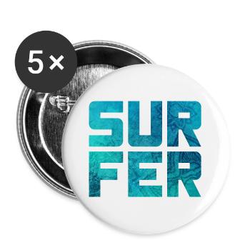 Surfer Mandala Pattern Surfing Camping Sports Water - Buttons large 2.2''/56 mm (5-pack) - white - Front