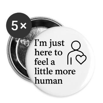 0003 feel more human - Buttons large 2.2''/56 mm (5-pack) - white - Front