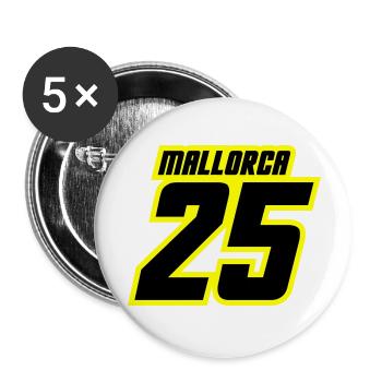 Mallorca 2025 Trikot - Buttons groß 56 mm (5er Pack) - Weiß - Vorne