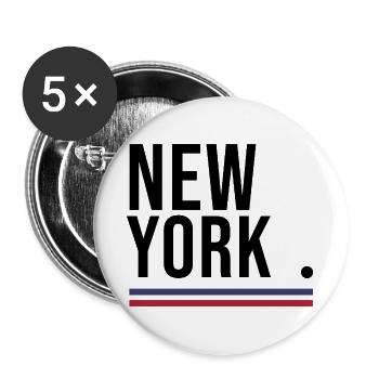 USA – Bold Streetwear Shirt 🇺🇸 - Buttons groß 56 mm (5er Pack) - Weiß - Vorne