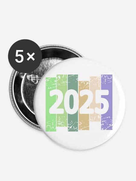 Artwork 2025 - Buttons groß 56 mm (5er Pack) - Weiß