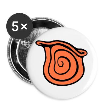 coquille d’escargot escargot insecte maison spirale cool - Lot de 5 grands badges (56 mm) - blanc - Devant