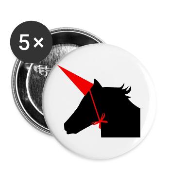 Unicorn hat - Buttons large 2.2''/56 mm (5-pack) - white - Front