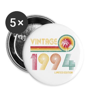 Vintage 90s Retro Sunset Design - Buttons large 2.2''/56 mm (5-pack) - white - Front