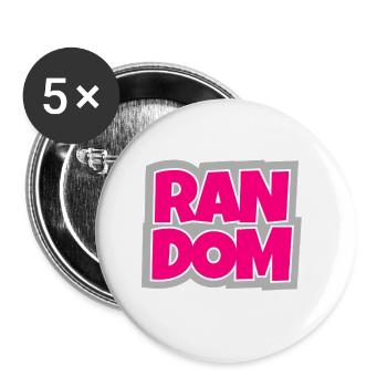 Random - chaotic and absolutely trendy. - Buttons large 2.2''/56 mm (5-pack) - white - Front