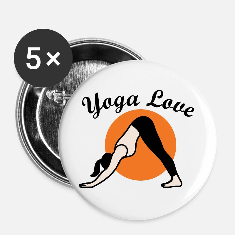 Yoga  - Buttons groß 56 mm (5er Pack) - Weiß