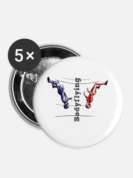 Bodyflying - Buttons groß 56 mm (5er Pack) - Weiß