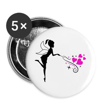 Fairy Elf Spell - Buttons large 2.2''/56 mm (5-pack) - white - Front
