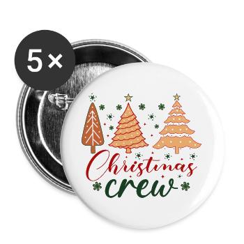 Christmas team: Friends of the trees - Buttons large 2.2''/56 mm (5-pack) - white - Front