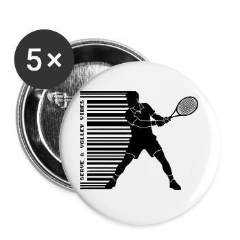 Tennis Silhouette Hoodie Dark - Buttons large 2.2''/56 mm (5-pack) - white - Front