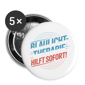 Rettungssanitäter Geschenk Krankenwagen Fahren - Buttons groß 56 mm (5er Pack) - Weiß - Vorne