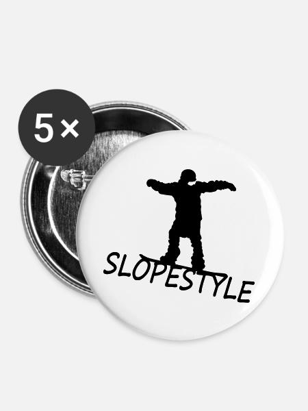 Slopestyle - Buttons groß 56 mm (5er Pack) - Weiß
