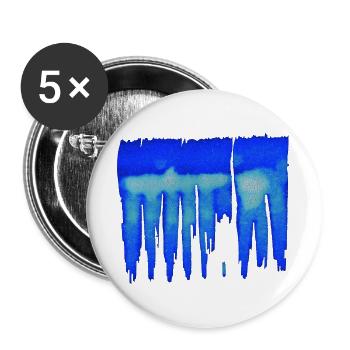 Abstrakt - Blauer Hintergrund - Buttons groß 56 mm (5er Pack) - Weiß - Vorne
