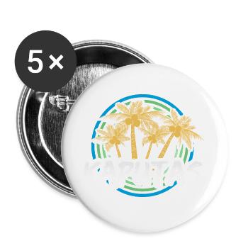 Kaputas comme jour férié - Lot de 5 grands badges (56 mm) - blanc - Devant