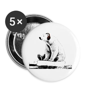 Arctic Beats - Buttons large 2.2''/56 mm (5-pack) - white - Front