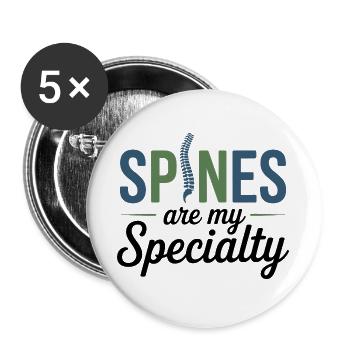 Les décisions instantanées chez le chiropracteur sont mon spécialité - Lot de 5 grands badges (56 mm) - blanc - Devant