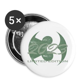 3. Geburtstag 2023 Jungen und Mädchen Geschenk - Buttons groß 56 mm (5er Pack) - Weiß - Vorne