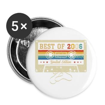 Best Of 2006 20th Birthday - Buttons large 2.2''/56 mm (5-pack) - white - Front